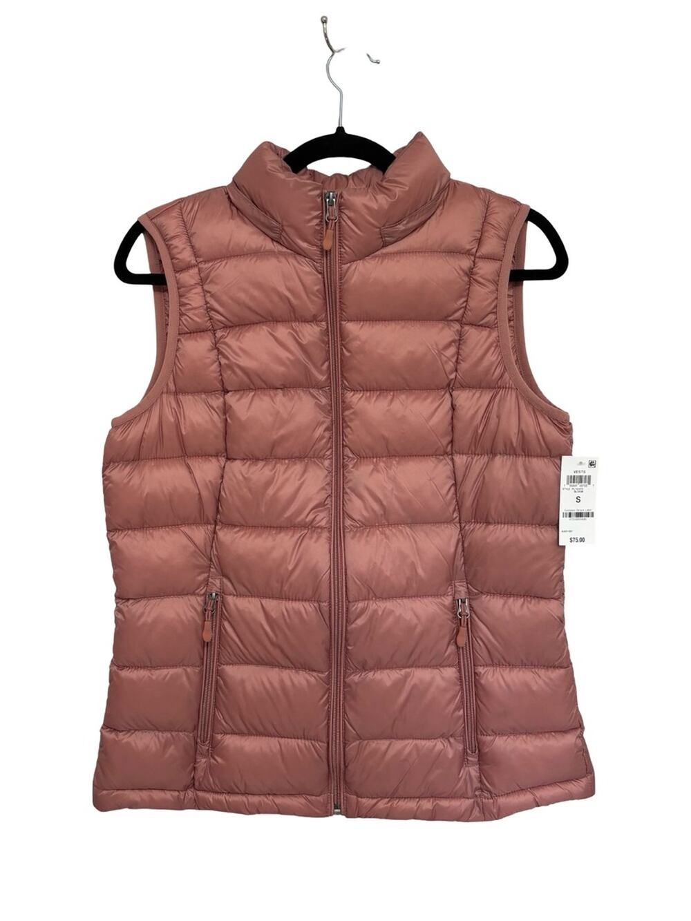 NEW Charter Club Packable Down Puffer Vest in Pink Bloom - Size S